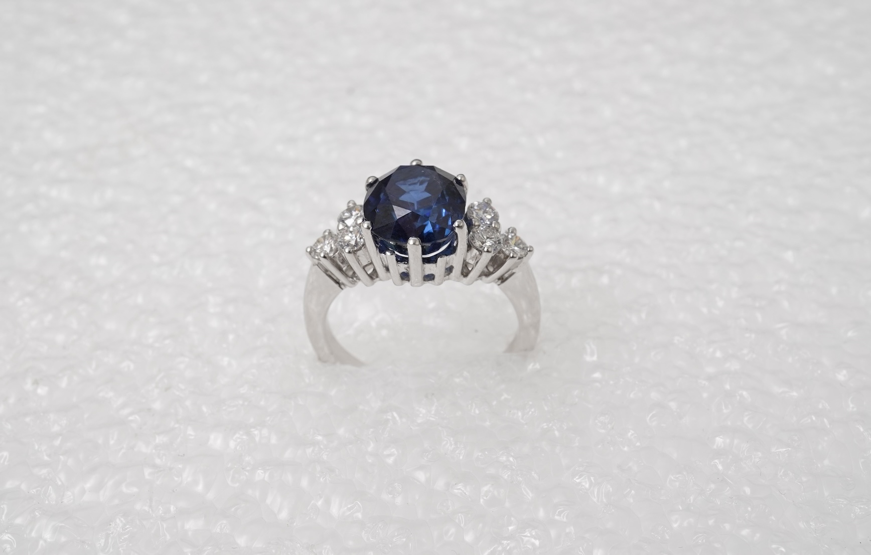 A sapphire and diamond ring